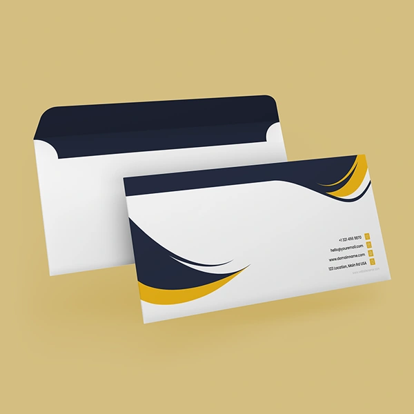10 Envelopes — custom envelopes by Packmio Close detail of the print finish on 10 envelopes