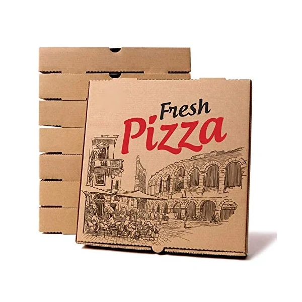 Pizza Boxes in use, packed and ready to ship