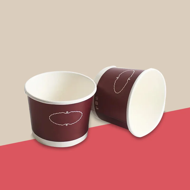 Paper Cups photographed at an angle to show the board thickness
