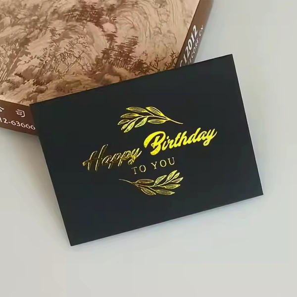7 x 5 Greeting Cards opened to show the inside print and construction