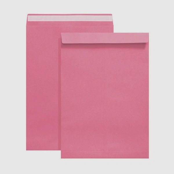 9 x 12 Envelopes opened to show the inside print and construction