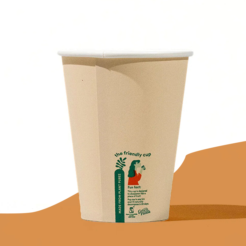 90mm Paper Cups opened to show the inside print and construction