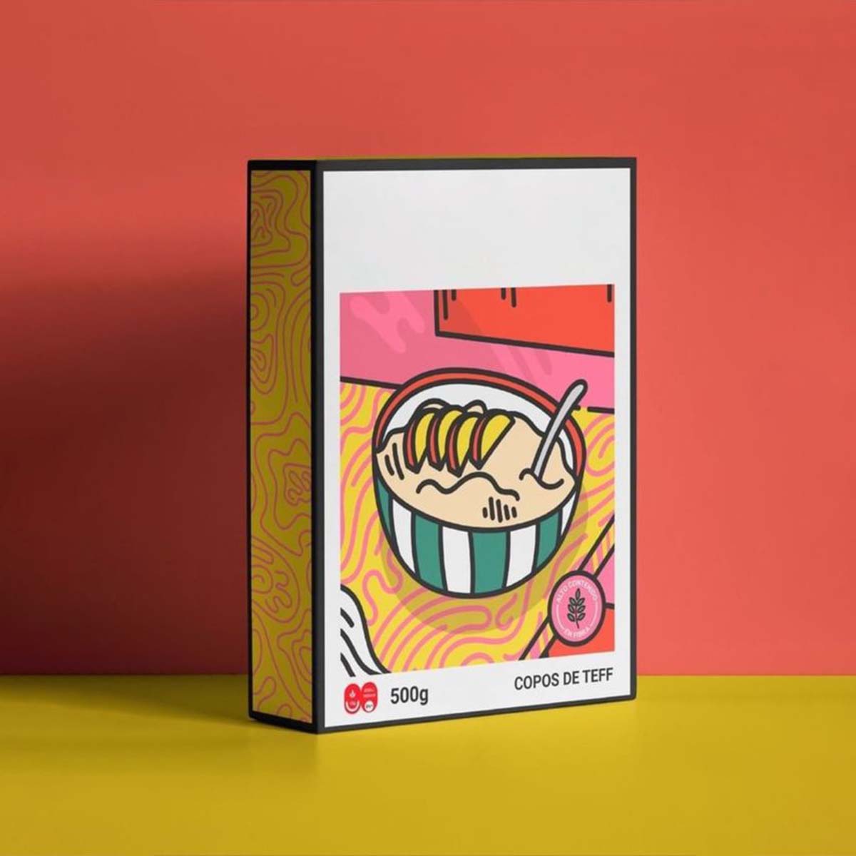Cereal Boxes — custom cereal boxes by Packmio Close detail of the print finish on cereal boxes