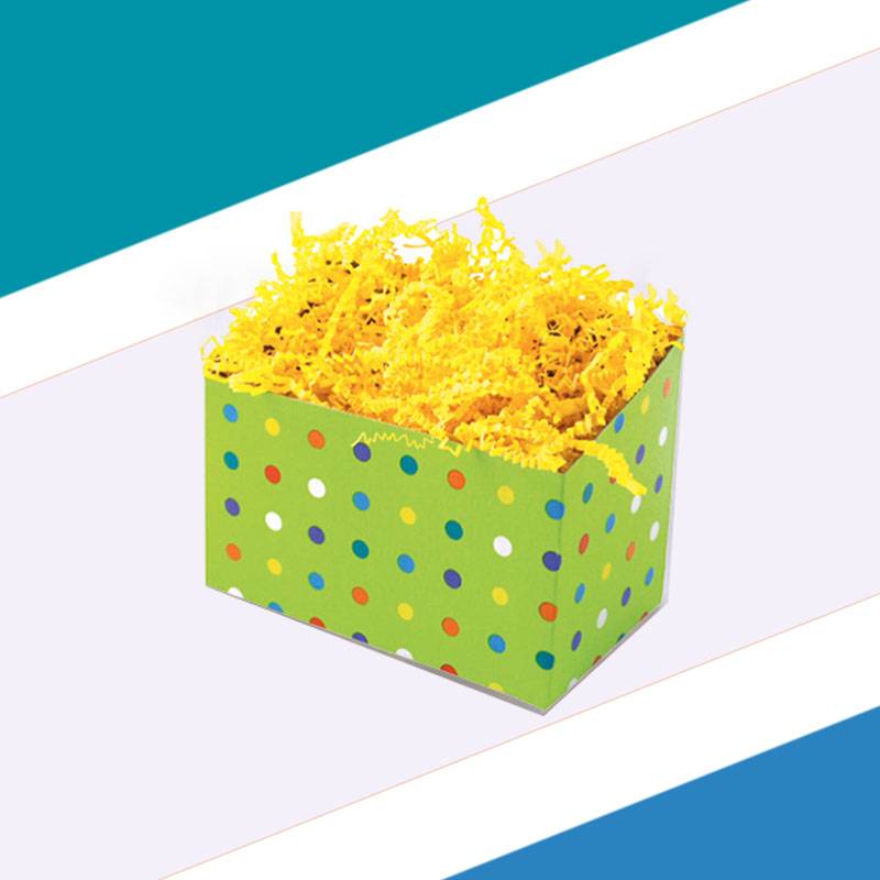A stack of accordion paper shred in a custom size