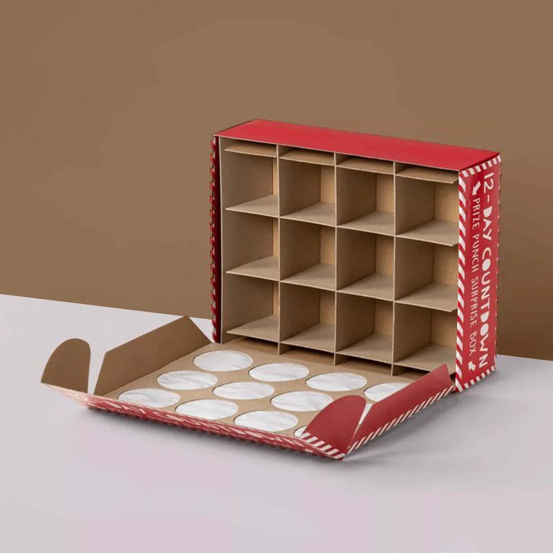 Advent Calendar Boxes in use, packed and ready to ship