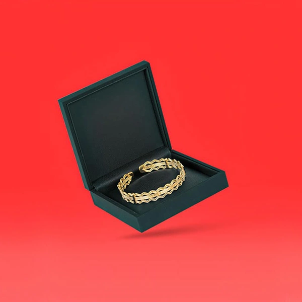 Anklet Boxes — custom jewelry boxes by Packmio Anklet Boxes beside the product it was made to hold
