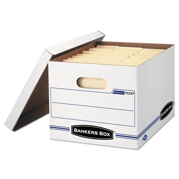 Archive Banker Boxes in use, packed and ready to ship