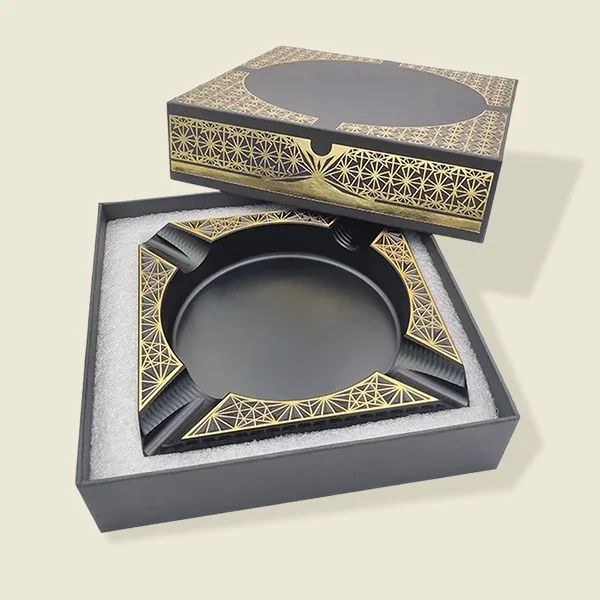 Ashtrays Boxes — custom tobacco packaging by Packmio Ashtrays Boxes in use, packed and ready to ship