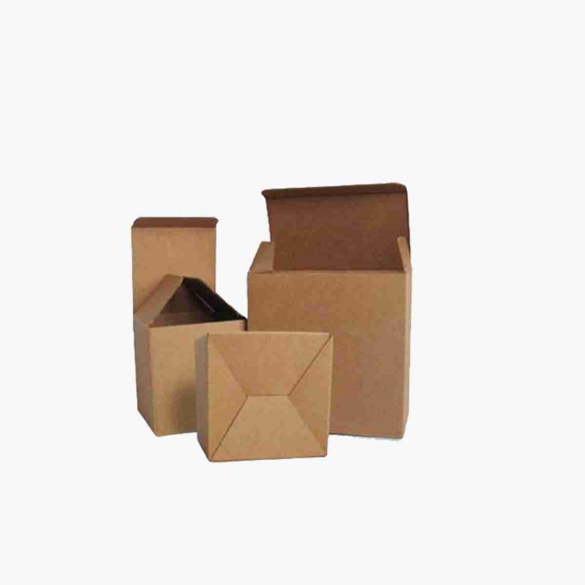 Close detail of the print finish on tuck boxes