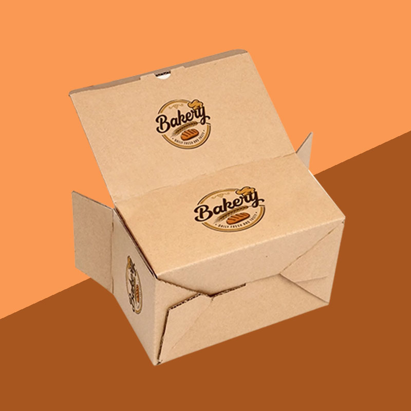 Auto Lock Boxes — custom tuck boxes by Packmio Auto Lock Boxes photographed at an angle to show the board thickness
