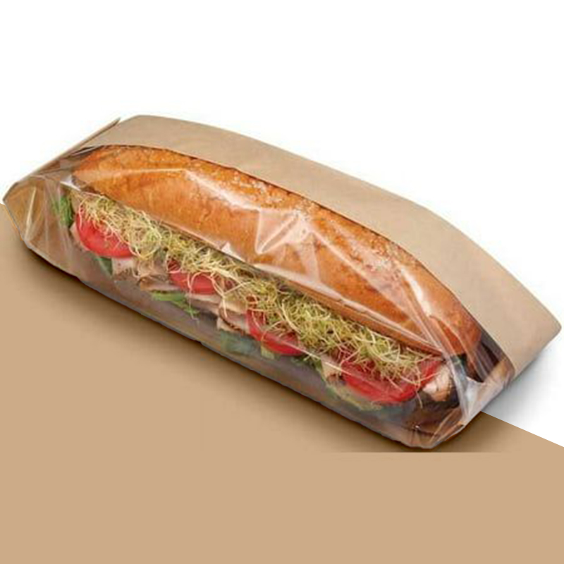 Baguette Sandwich Boxes — custom sandwich packaging by Packmio Baguette Sandwich Boxes shown closed, printed to a customer's own artwork