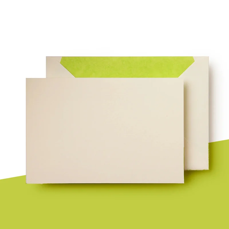 Bamboo Envelopes beside the product it was made to hold
