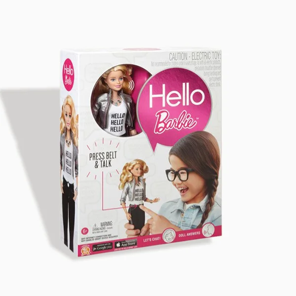 Barbie Doll Boxes photographed at an angle to show the board thickness