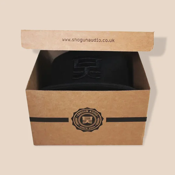 Baseball Cap Boxes opened to show the inside print and construction