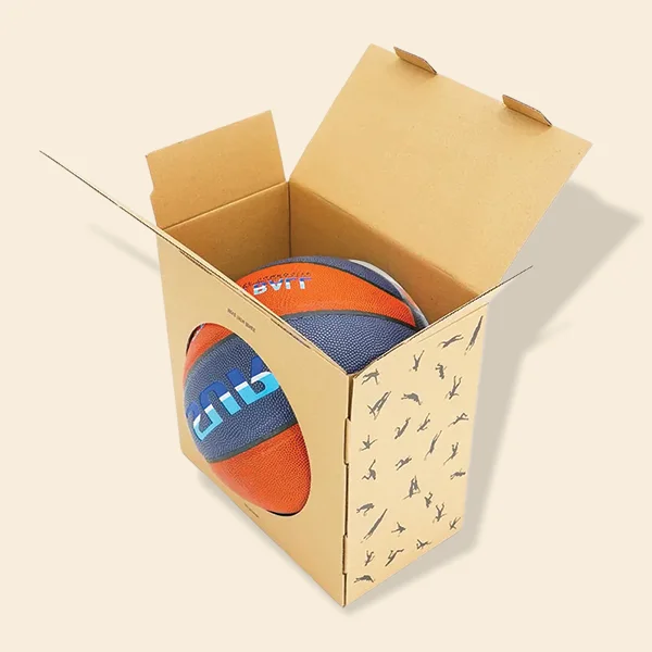 Basketball Boxes — custom sports packaging by Packmio Close detail of the print finish on basketball boxes
