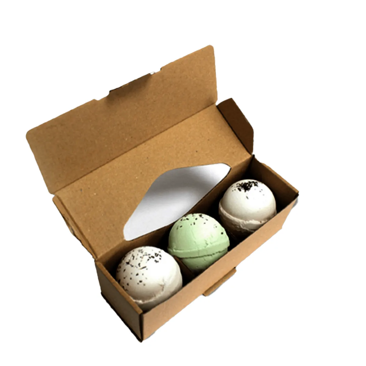Bath Bomb Boxes beside the product it was made to hold