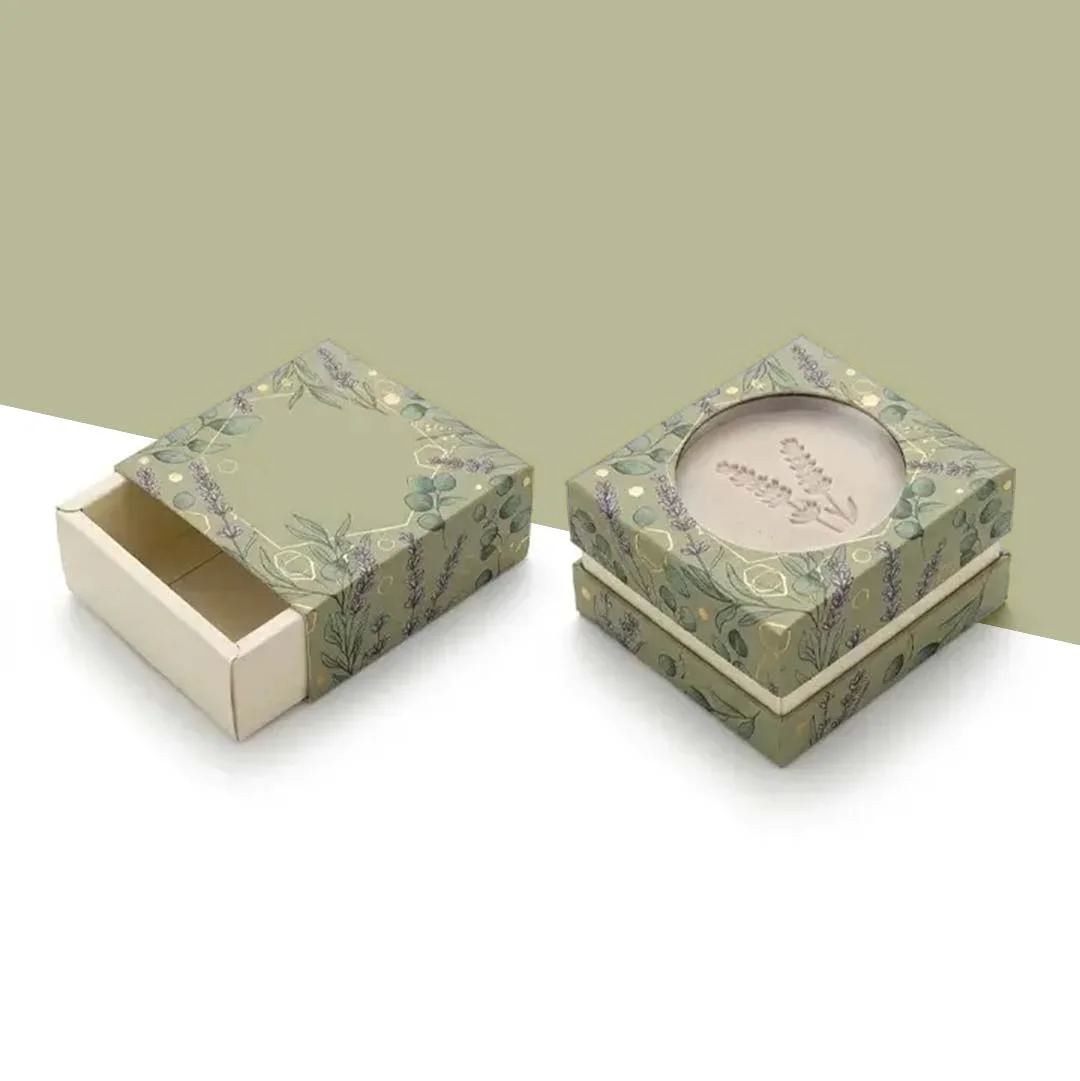 Soap Boxes beside the product it was made to hold