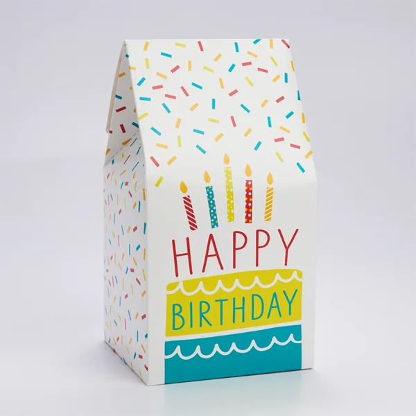 Birthday Boxes with the lid lifted