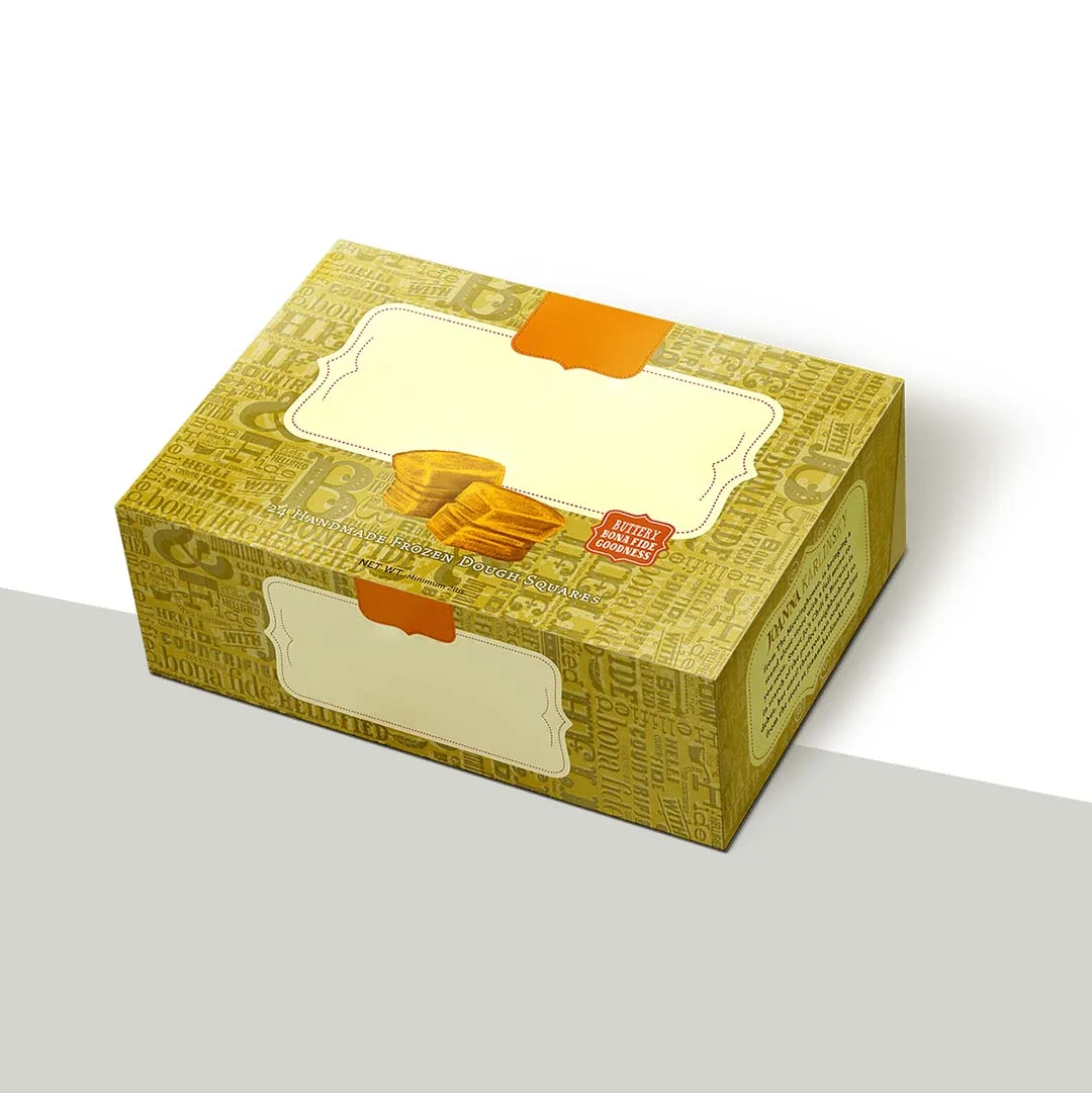 Biscuit Boxes — custom cookie boxes by Packmio Close detail of the print finish on biscuit boxes