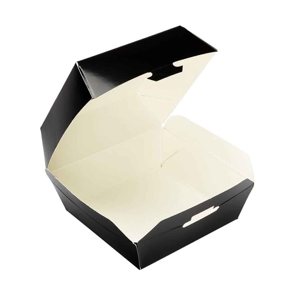 Burger Boxes — custom burger boxes by Packmio Close detail of the print finish on burger boxes