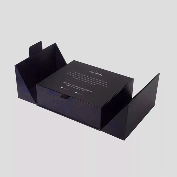 Black Friday Boxes photographed at an angle to show the board thickness