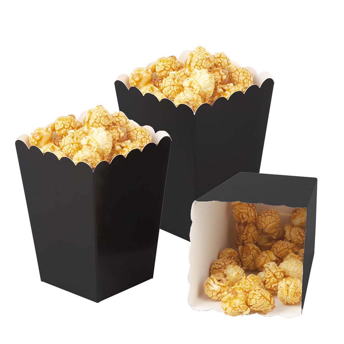 Popcorn Boxes — custom popcorn boxes by Packmio Popcorn Boxes in use, packed and ready to ship