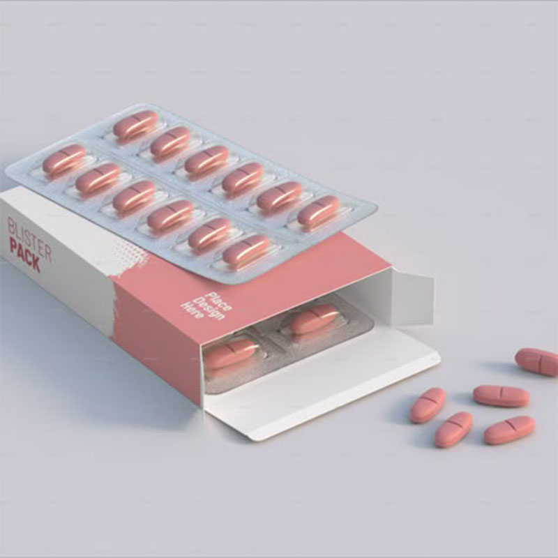 Blister Boxes — custom clamshell packaging by Packmio Blister Boxes photographed at an angle to show the board thickness
