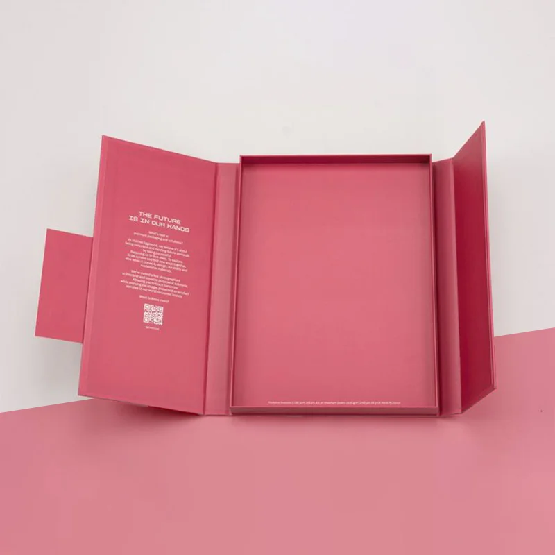 Booklet Box with Inserts in use, packed and ready to ship