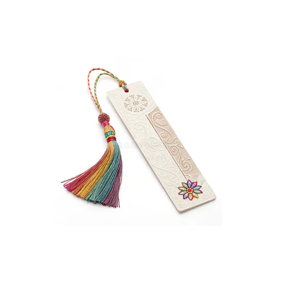 Bookmark With Tassel — custom stationery by Packmio A stack of bookmark with tassel in a custom size