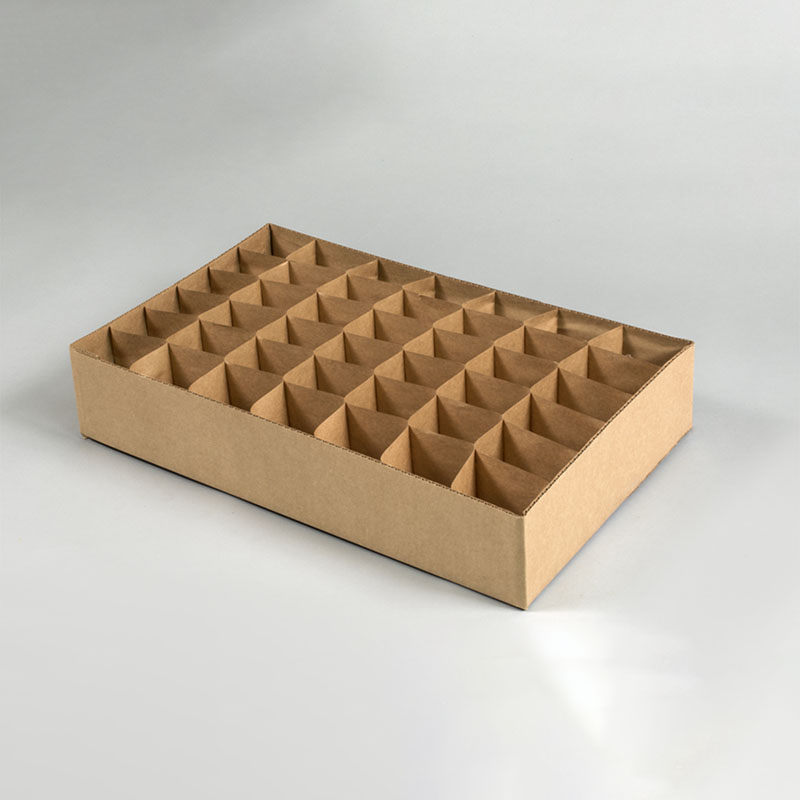 Box Partitions — custom packaging inserts by Packmio Close detail of the print finish on box partitions