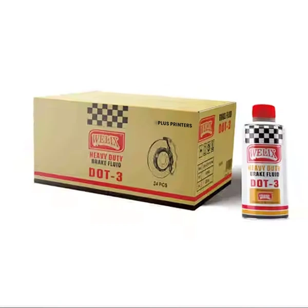 Brake Fluid Boxes opened to show the inside print and construction