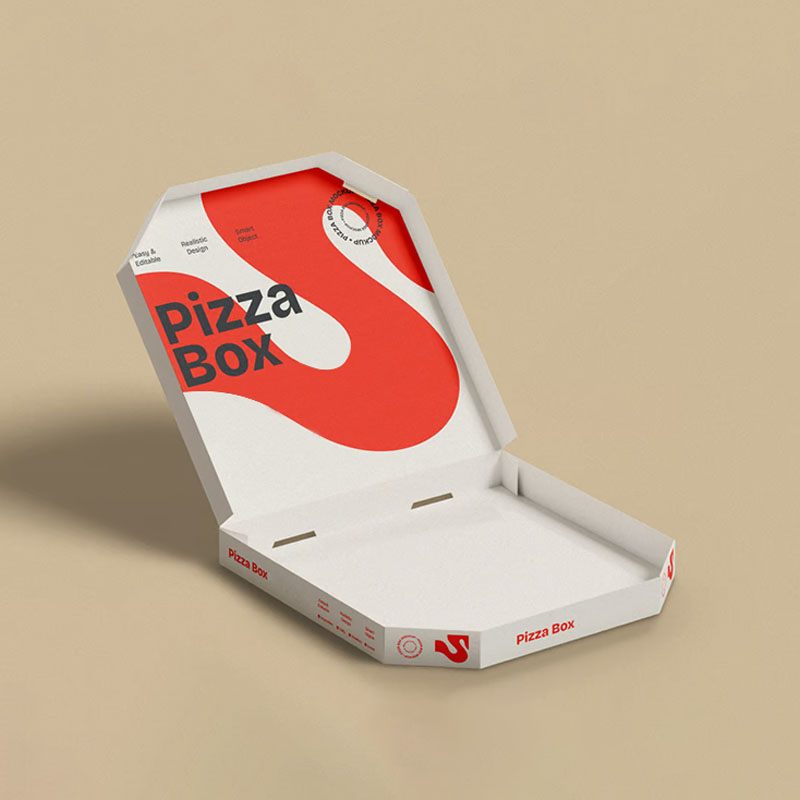 Pizza Boxes beside the product it was made to hold