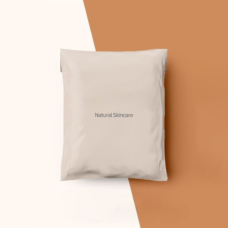 Branded Poly Mailers opened to show the inside print and construction
