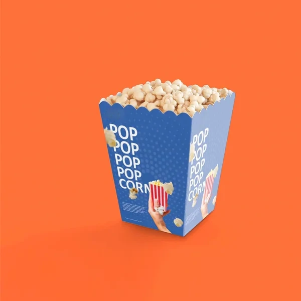 Popcorn Boxes — custom popcorn boxes by Packmio Close detail of the print finish on popcorn boxes