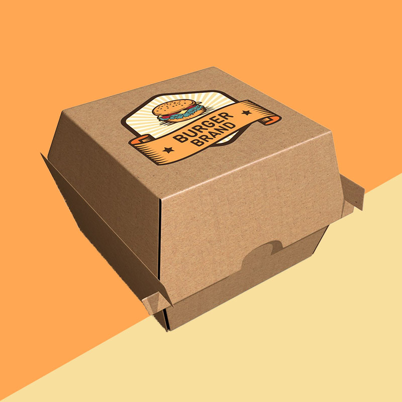 Burger Clamshell Boxes beside the product it was made to hold