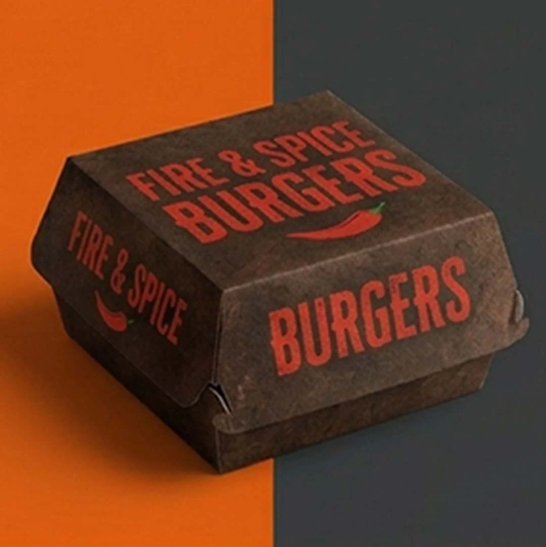 Burger Parcel Boxes in use, packed and ready to ship