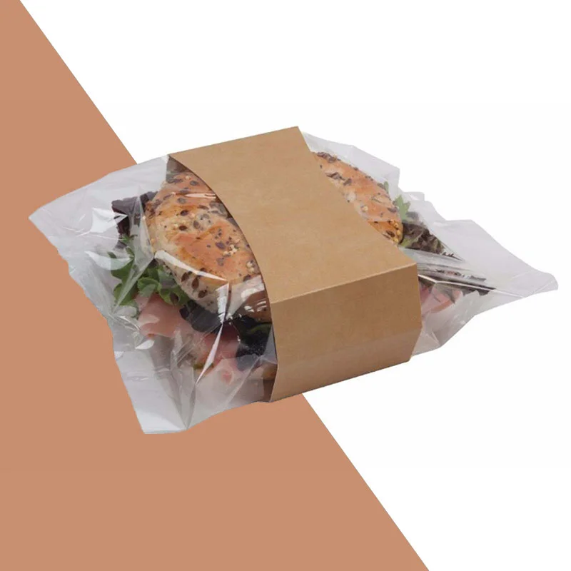 Burger Sleeves beside the product it was made to hold