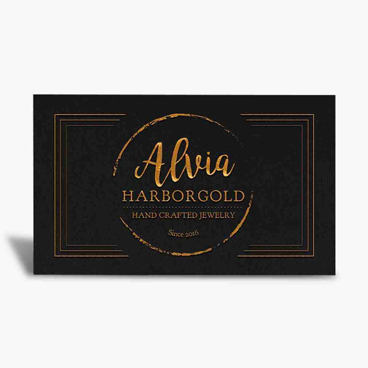 Flat view of business cards before assembly