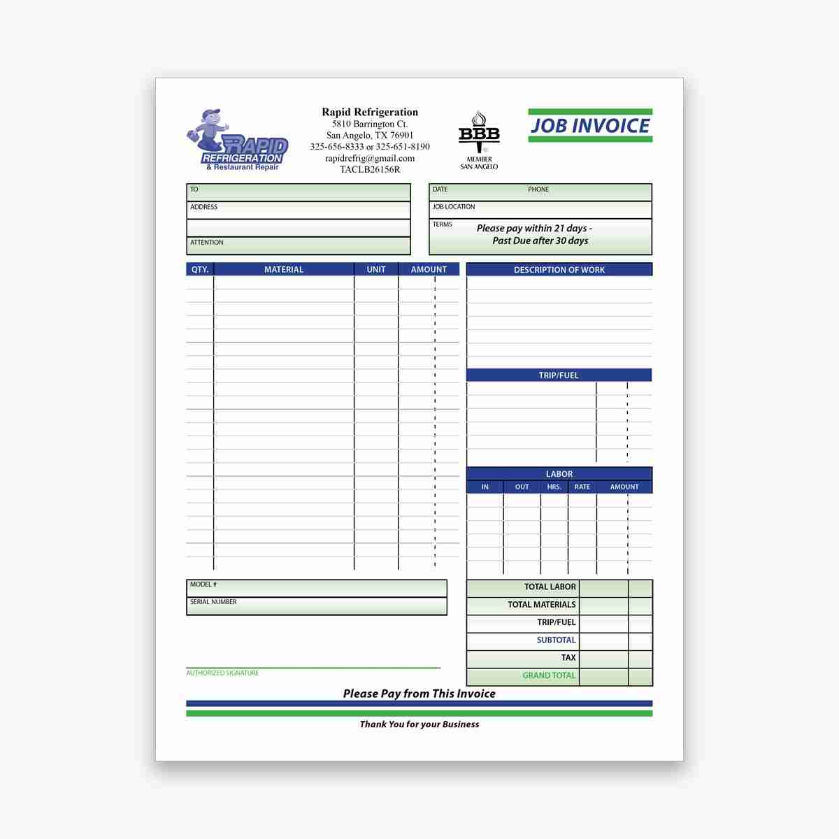 Business Forms photographed at an angle to show the board thickness