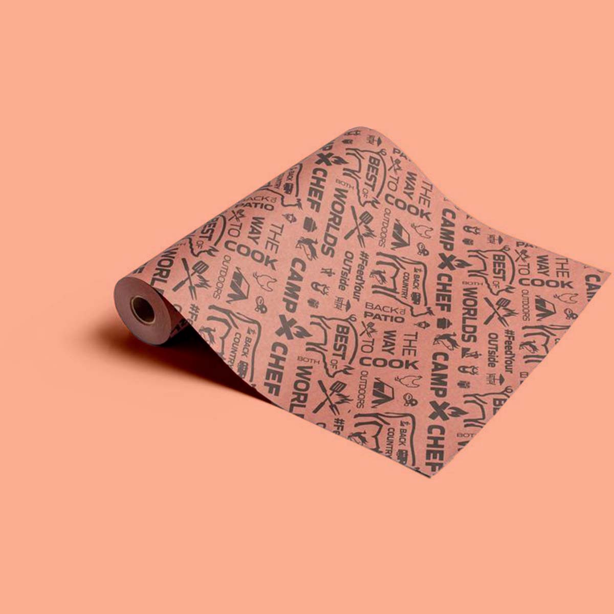Butcher Paper opened to show the inside print and construction