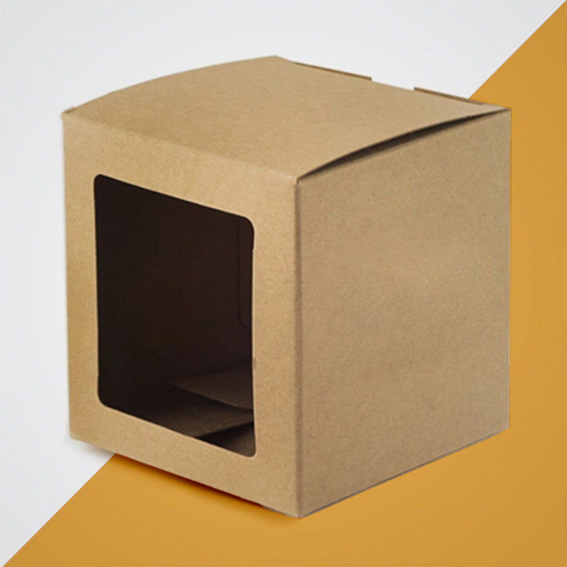 Candle Boxes with Window opened to show the inside print and construction