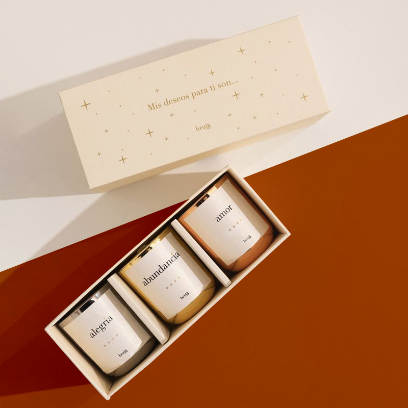 Candle Boxes — custom candle boxes by Packmio Candle Boxes opened to show the inside print and construction