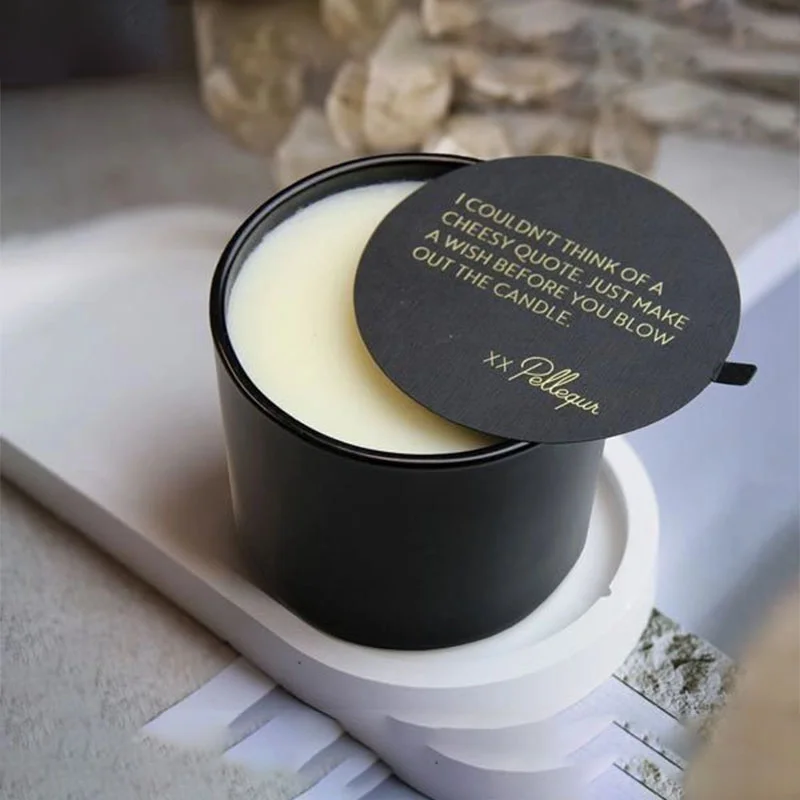 Candle Dust Cover Boxes beside the product it was made to hold