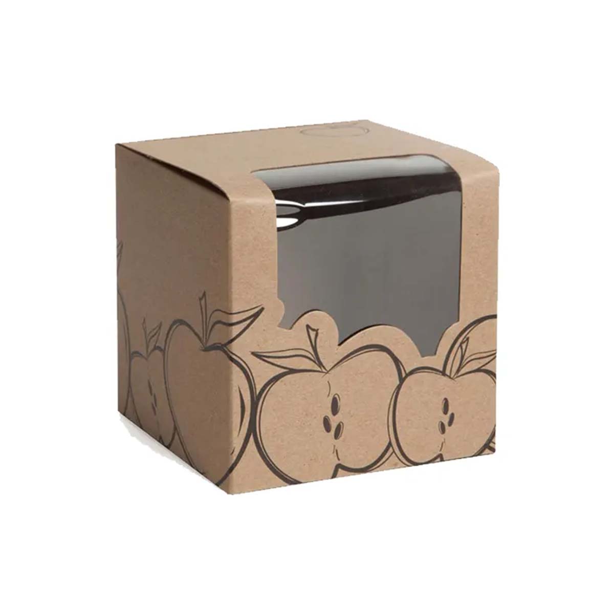 A stack of candy apple boxes in a custom size