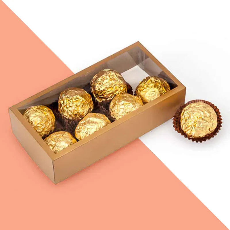 Candy Box with Dividers — custom candy boxes by Packmio Candy Box with Dividers beside the product it was made to hold