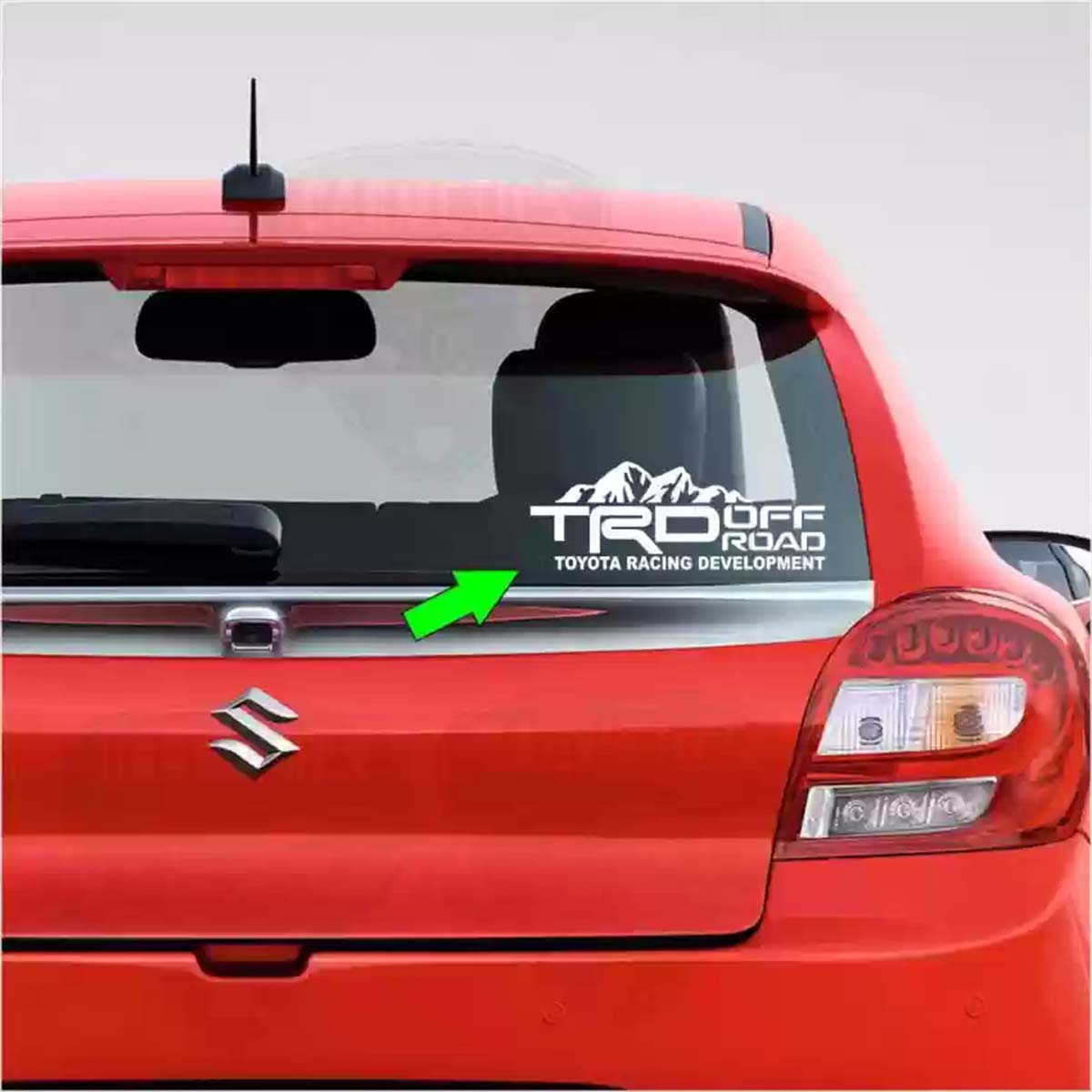 Car Stickers photographed at an angle to show the board thickness