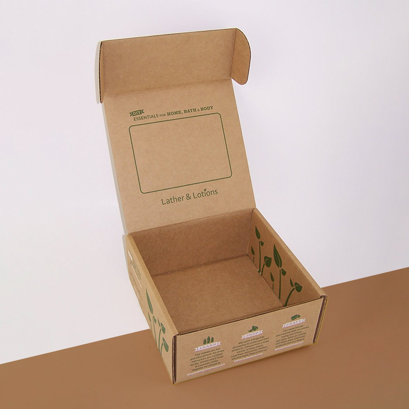 Cardboard Boxes — custom corrugated boxes by Packmio Cardboard Boxes photographed at an angle to show the board thickness