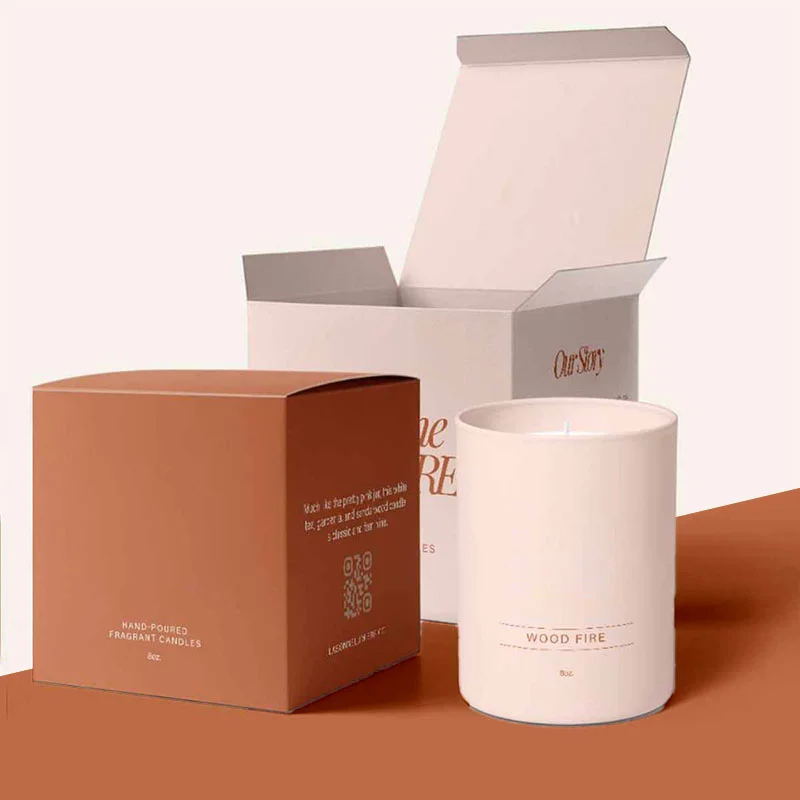 A stack of cardboard candle boxes in a custom size
