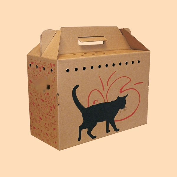 Cardboard Pet Carriers Boxes in use, packed and ready to ship