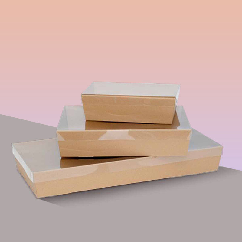 Catering Boxes — custom food boxes by Packmio Catering Boxes photographed at an angle to show the board thickness